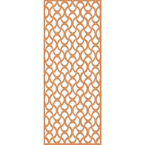 Image of Resort Decorative Pierced Fretwork Wood Wall Panels, 21 3 /8 inchW x 54 3 /8 inchH x 1 /4 inchT, Cherry