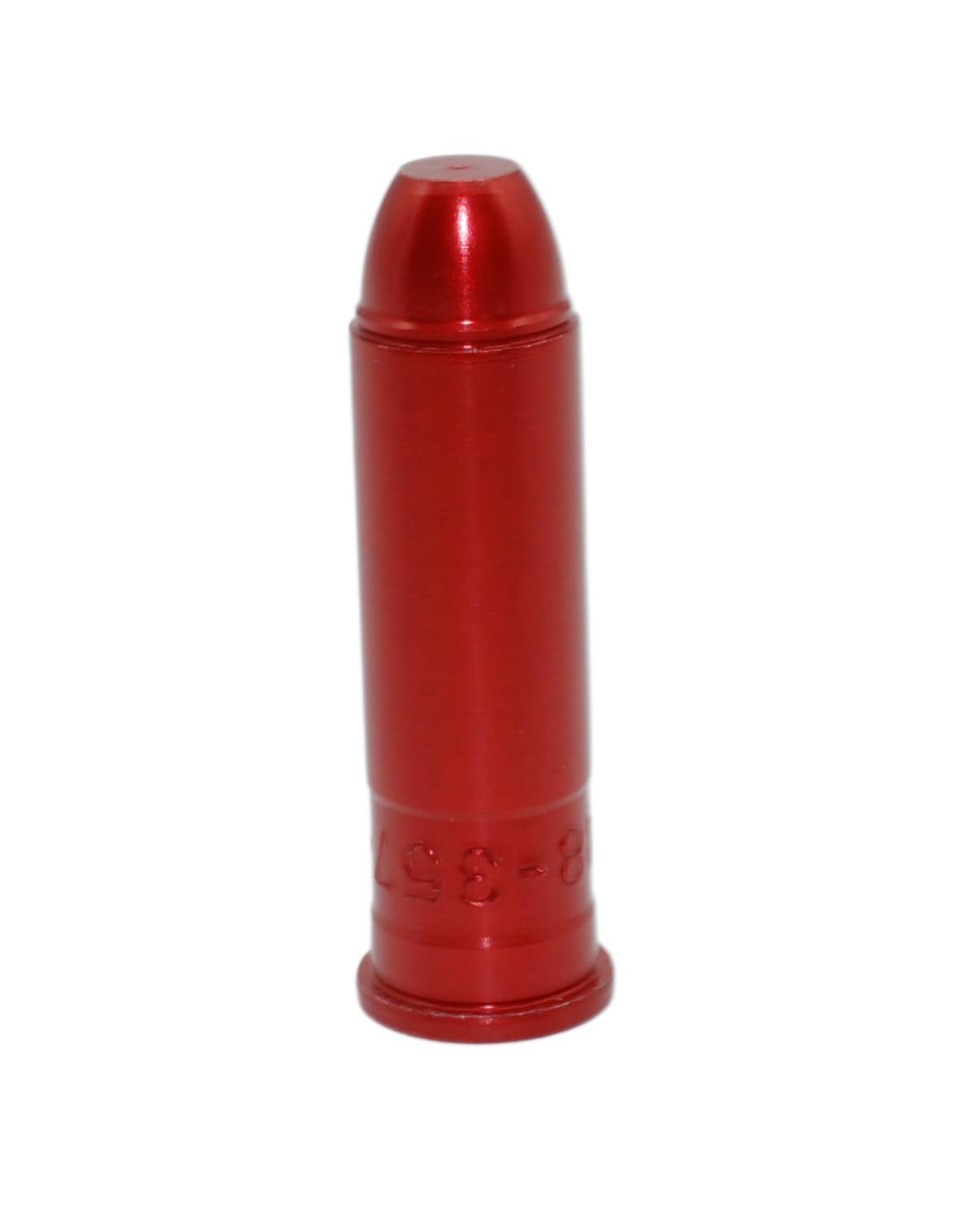 Pufferpatronen 357 Magnum / 38 Special Aluminium Rot (6 Stück) | Eloxierte Exerzierpatronen für Trockentraining, Funktionsprüfung & Ladeübung, integrierte Dämpfungskappe zur Mechanikschonung