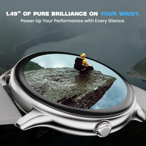 Image of GameSir Glavito Round Dial Smartwatch with 1.49 inch AMOLED Display, 100+ Sports Modes, IP67, Bluetooth Calling, Functional Crown Control, Health Tracking, 100+ Watch Faces for Men & Women (Grey)
