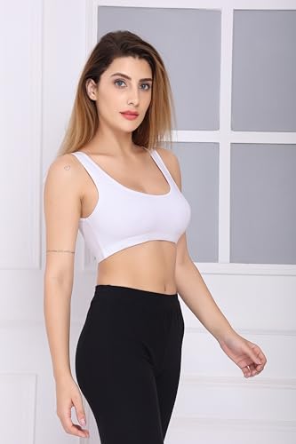 Image of Celary Women's Super Cotton Blend Sports Bra||Non Padded|| Wirefree Everyday use||Low Impact-Full Coverage Bra|| 2 Piece Combo Sports Bra