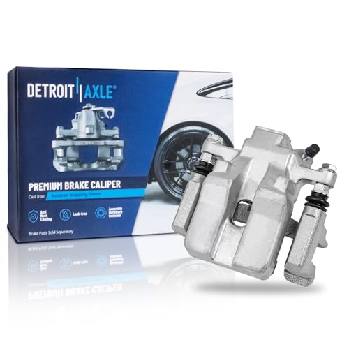 Image of Detroit Axle - Rear Passenger Side Brake Caliper w /Bracket Replacement | for 2013-2017 Toyota Camry Avalon Lexus ES300h ES350