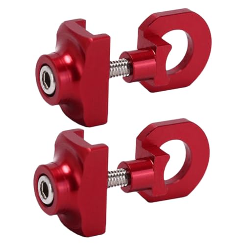Generico 2Pezzi Fissaggio Regolabile per Catena Lega Alluminio per Tensione Ottimale Compatibile con Bici da Strada e Mountain Bike