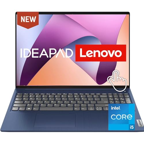 Lenovo IdeaPad Slim • 15.6' FHD Touchscreen Laptop • Intel Core i5-1335U (10 Cores) • 16GB DDR4RAM • 512GB SSD • Privacy Shutter • 10H Battery • Windows 11 • No Mouse
