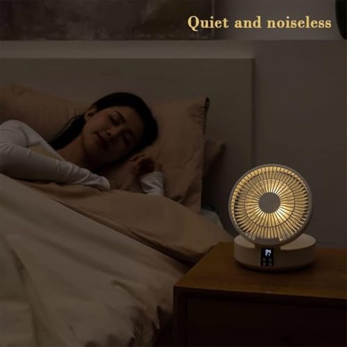 Circulateurs d'air de bureau pliables ventilateur rechargeable 4000 mAh LED - 4