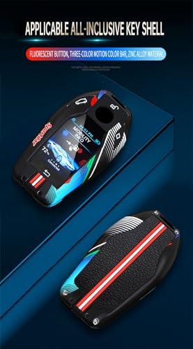 Coque de clé pour BMW x3 x4 Série 5 style drapeau rouge - 7