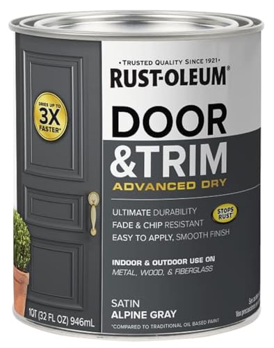 Rust-Oleum 369387 Advanced Dry Door & Trim Paint,...