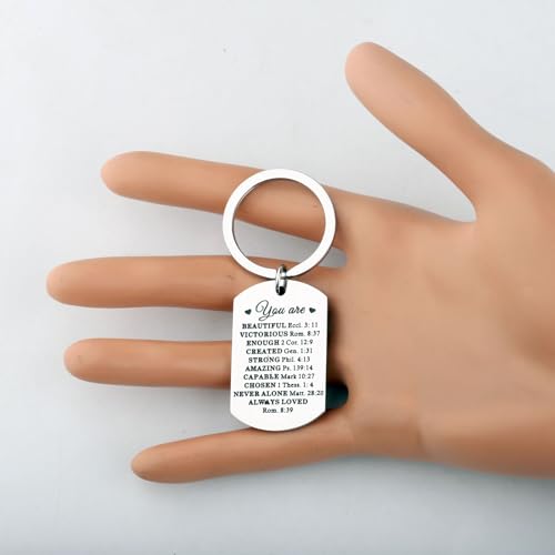 ENSIANTH Lindo versículo bíblico chaveiro presente cristão espiritual religioso presente bíblico par