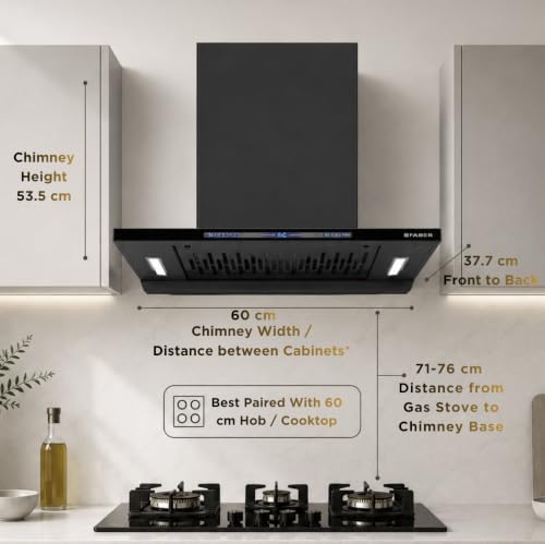 Image of Faber SLIMX 60cm 1500m /hr BLDC Autoclean Filterless T-Shape Chimney||Built In Oil Collector|Touch & Gesture Control|12Yr Motor,2Yr Comprehensive Warranty by Faber |HOOD SLIMX HC SC FL BK BLDC IN 60-T