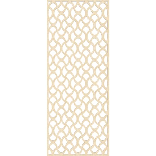 Image of Resort Decorative Pierced Fretwork Wood Wall Panels, 33 3 /8 inchW x 84 3 /8 inchH x 3 /8 inchT, Birch