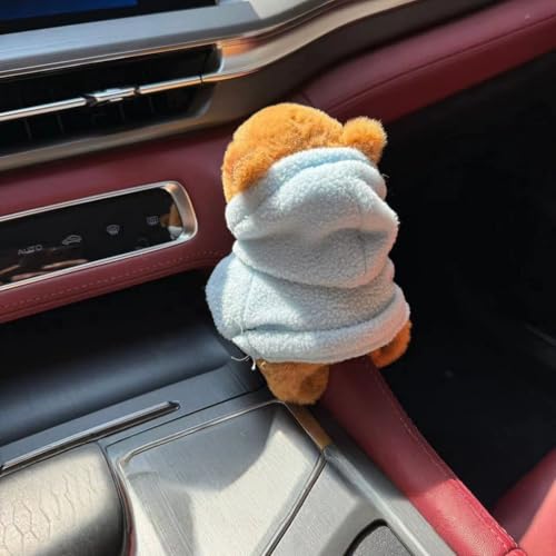 NMOHYDEU Capybara Car Interior Accessories Removable Hoodie Gear Shift Cover Cute Capybara Car Charm Ornament for Shift Knob, Dashboard, Seat Belt - Funny Birthday Christmas Gift for Men Women 5.9 in