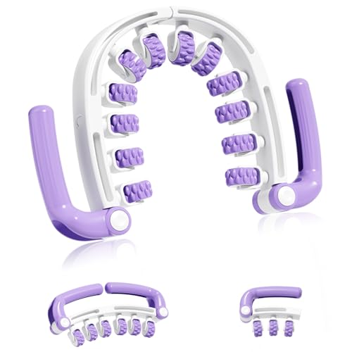 Anti Cellulite Massager Roller con Mangos Desmontables para Masaje de Todo el Cuerpo, Piernas, Lumbar, Hombros, Espalda, Brazos. Rodillo para Alivio de Hinchazón, Estrés, Equipamiento para Yoga y Dieta miniatura 1