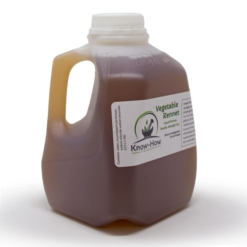 Liquid Vegetable Rennet for Coagulating Milk in Cheesemaking (2x, double strength) from Know-How Foods (1 qt. (32 fl. oz.))