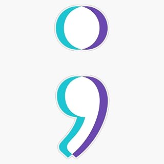 Mental Health Awareness Suicide Prevention Semi Colon Sticker Vinyl Decal Car Laptop Wall Window Bumper Sticker 5"