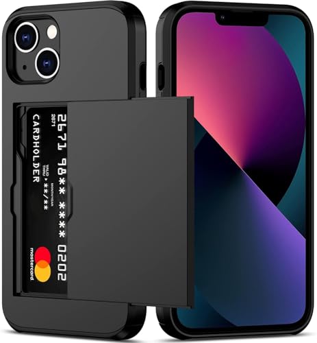Étui portefeuille fin iPhone 13 pour voyager léger avec 2 cartes
