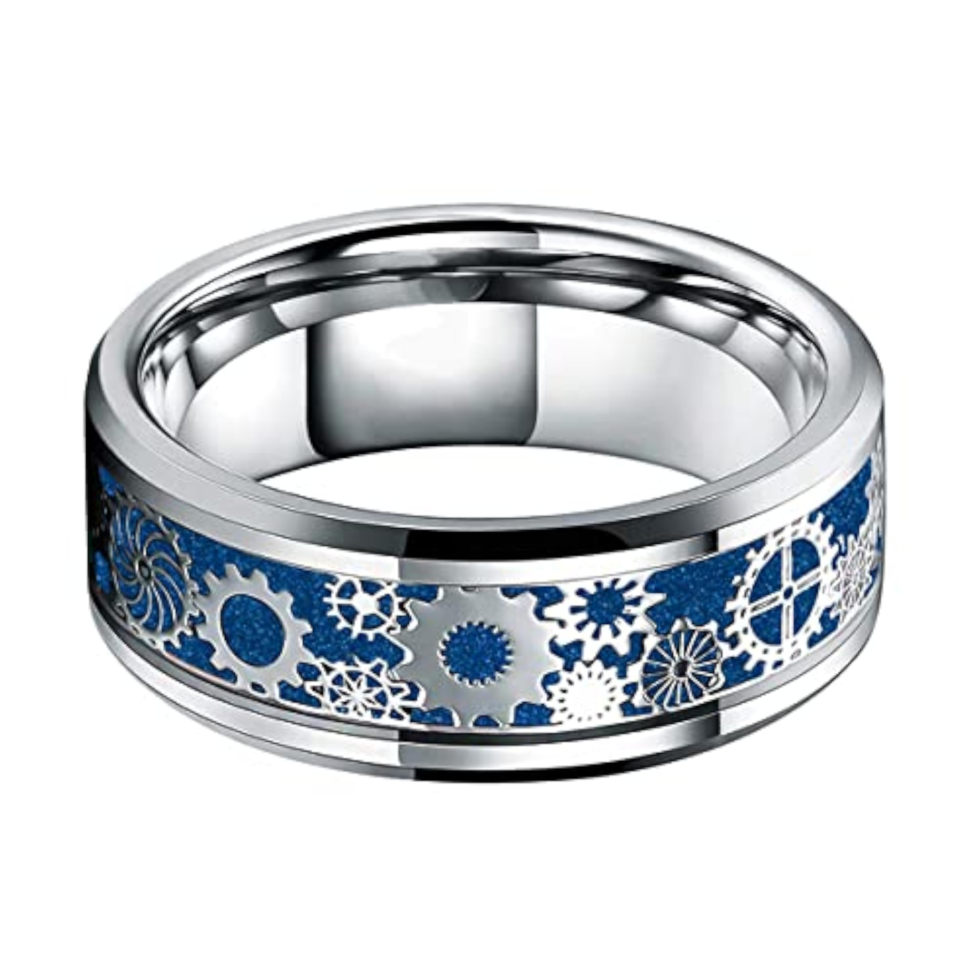 Steampunk Gear Wheel Stainless Steel Band Ring