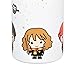 Harry Potter Stainless Steel Water Bottle Thermos - White with Harry, Ron and Hermione Chibi Character Design - Double Wall Insulated - 550ml