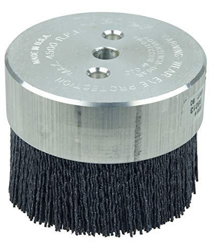 Image of Weiler 86013 3 inch Burr-Rx Maximum Density Miniature Disc Brush, .035 /80CG Crimped Fill, Made in The USA