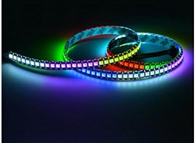 1M 5V APA102 144 LEDs/M PCB Pixels LED Strip Nonwaterproof IP30 Led Digital Strip Individual Addressable APA102C (Black PCB)