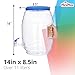 CHAMPS 3 Gallon Vitrolero Water Dispenser - BPA-Free Plastic Beverage Dispenser for Agua Frescas, Juice, Iced Teas & Lemonade, Great Punch Bowl Drink Dispensers for Parties - Blue Spout (Pack of 1)