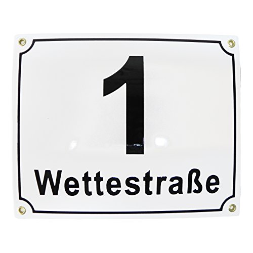 Numéro plaque de maison personnalisée extérieur émaillée et durable