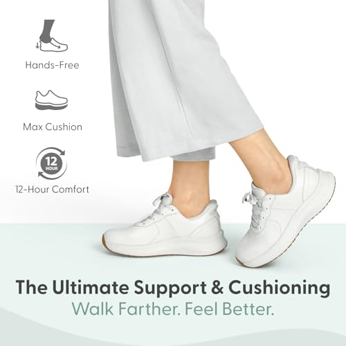 Orthofeet Women's Orthopedic Leather Stride Hands-Free Sneakers2