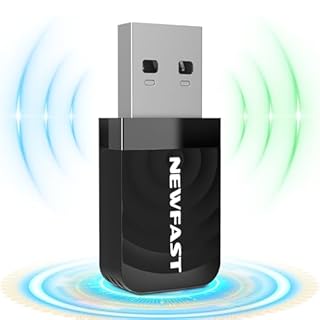 NEWFAST 1300Mbps WiFi USB per PC, Chiavetta WiFi Dual Band 2.4GHz/5GHz AC1300 Adattatore WiFi USB per PC/Desktop/Laptop, Compatibile con Windows 11/10/8.1/8/7/XP und Mac OS 10.11-10.15 (NF-U323V1)