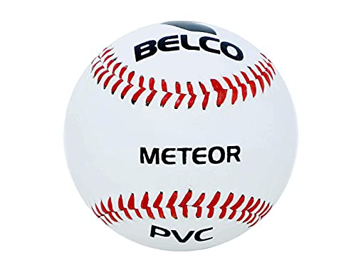 BELCO SPORTS MLB PVC, Official Size (9 inches), White, Youth, 2 Pieces, 1 Pack