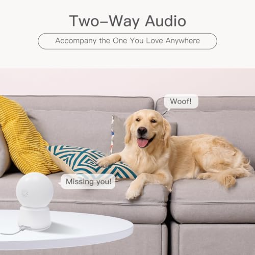 360° View 2K Pet Camera P2 with App, Indoor Security Camera, Baby Monitor | Pan/Tilt, Auto Tracking, AI Human/Motion/Sound Detection, Night Vision, 2-Way Audio, Custom Zones, Timer Cruise, Sleep Mode view 4