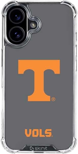 Skinit Clear Phone Case Compatible with iPhone 17 - Officially Licensed University of Tennessee-Knoxville T Logo Vols on Gray Design
