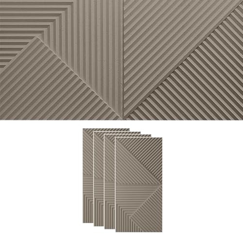 Panneaux muraux 3D texturés en ciment pour rénover un mur humide, plaques étanches grises