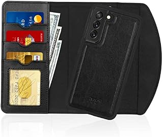 Fyy Samsung Galaxy S22 5G CaseMagnetic Slim Flip Phone Case Drop Protection Shockproof Protective Cover with Window View Function for Samsung Galaxy S22 5G 6.1" 2022 Black