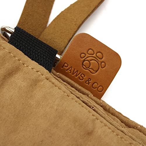 Paws&Co Hundedecke für unterwegs faltbar tragbar perfekt für Camping Picknick Outdoor (Braun, 75x50cm)