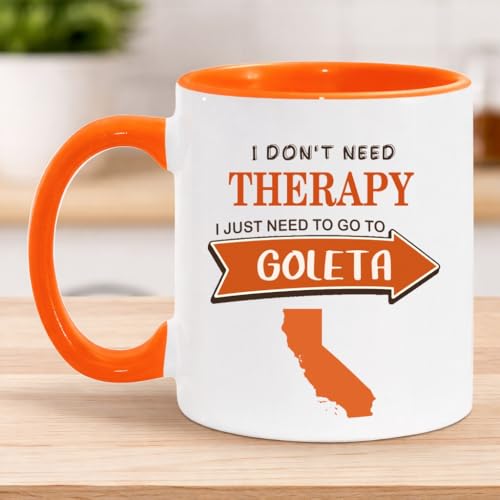 Goleta CA Quote Mug 11oz Orange Coffee Mug