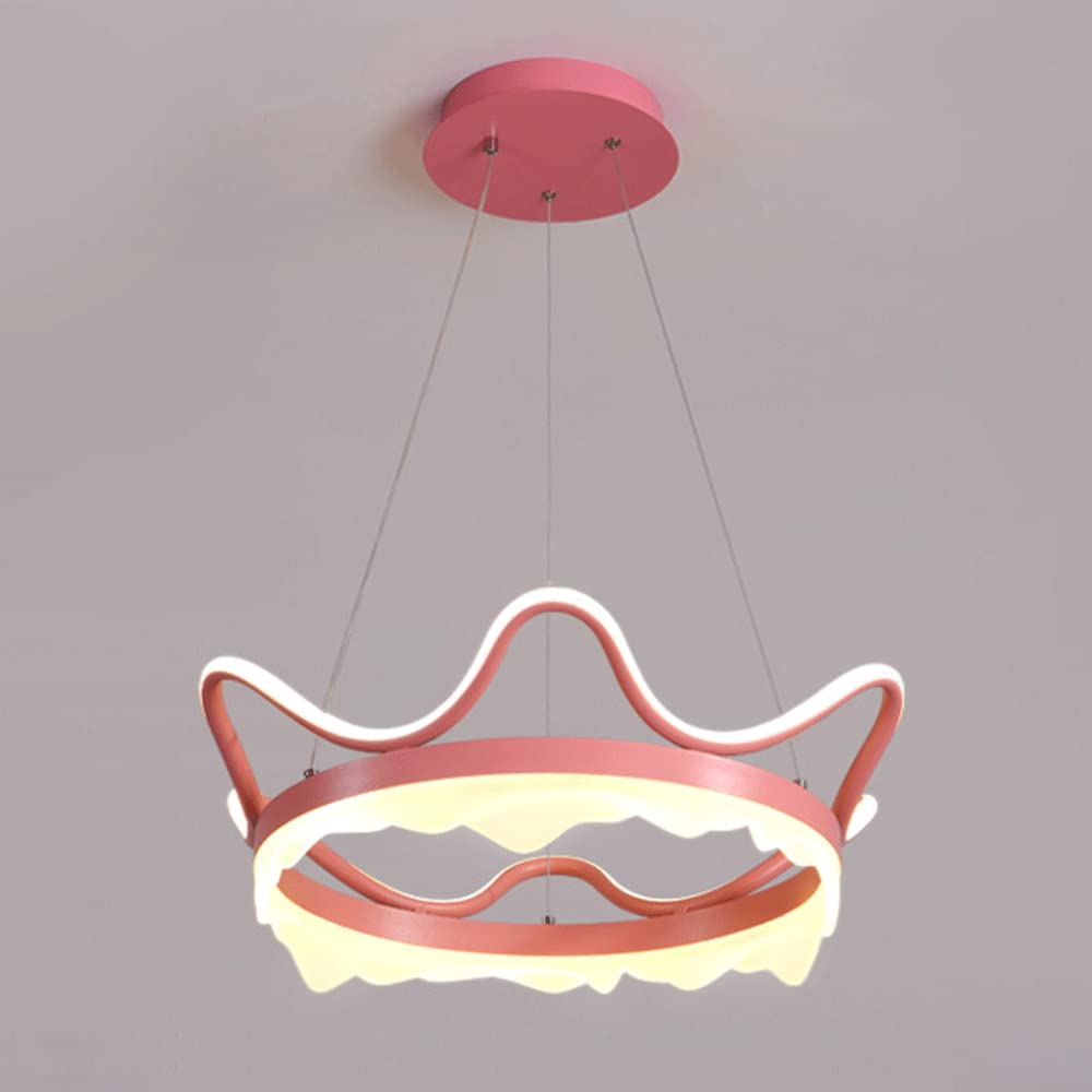 Lampe à suspension couronne créative LED 42W pour luminaire de chambre d'enfants
