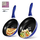 Non-Stick Fry Pan Set, Nonstick Dishwasher Safe Fry Pan Cookware Set,2-Piece Aluminum 8-Inch and...