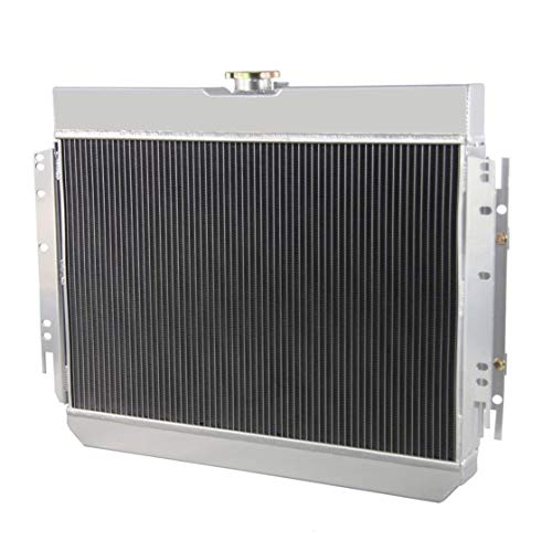 Coolingsky 4 Row All Aluminum Radiator +2X12" Fan +Shroud+Relay Kit For 1963-1968 Chevy Bel Air/Impala/Chevelle/Biscayne/Caprice &Multiple Cars #TOP2