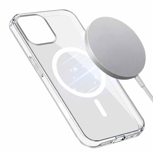 Image of Jkobi Lifetime Anti-Yellow MagSafe Compatible Clear Back Cover Case for Apple iPhone 12 Pro Max (Sleek Hard Crystal | Shockproof and Camera Protection)