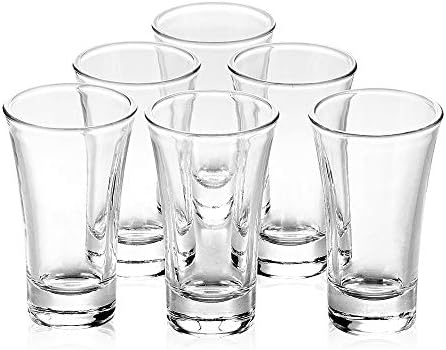 Enindel Shot Glasses 6-Pack Heavy Base Shot Glass Set 2-Ounce