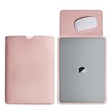 WALNEW Sleeve for 11 MacBook Air Sleeve Case 11 Inch Protective Soft Case for MacBook Air Cover Bag Anti Scratch Interior and Exterior Mouse Pad, Pink