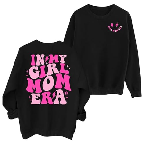 Sweat à capuche imprimé lettres pour femme avec manches longues et col rond coupe tendance 1/A