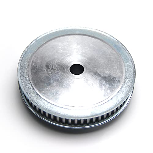 Fielect Aluminium Alloy Xl 60 Teeth 12Mm Inner Bore Diameter Timing Belt Pulley Flange Synchronous Wheel Silver Tone For 3D Printer Cnc 1Pcs #TOP4