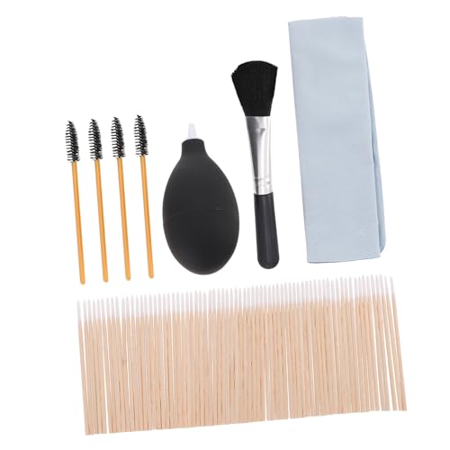 BELLIFFY 1 Set Headphone Cleaning Tool Earbud Cleaning Kit for for Computer Ear Tips Cleaning Over Ear Earphone Cleaning Kit Dust Blower Pump Mini Wood