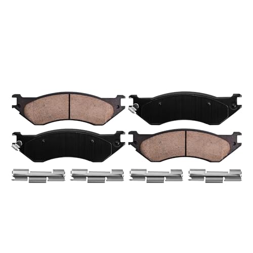 Image of Detroit Axle - Brake Kit for 2003-2008 Dodge Ram 2500 3500 Drilled & Slotted Brake Rotors and Ceramic Brakes Pads 2004 2005 2006 2007 Front and Rear Replacement: 13.91 inch inch Front Rotors