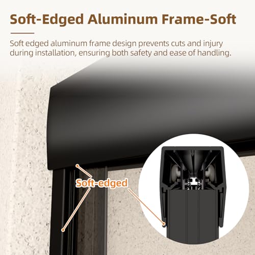 Image of Royal Guard Double Sliding Shower Door,44-48 inch W x 72 inch H,Matte Black