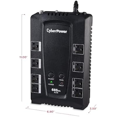 CyberPower CP685AVRG AVR UPS Battery Backup and Surge Protector, 685VA/390W, 8 Outlets, Compact, UL Certified