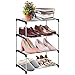 Ewolee Estante Zapatero, Organizador Zapatos de 4 Niveles, Ahorro de Espacio Zapatero Estrecho Montaje Rápido Zapatero Metálico para Entrada Sala de Estar Pasillo