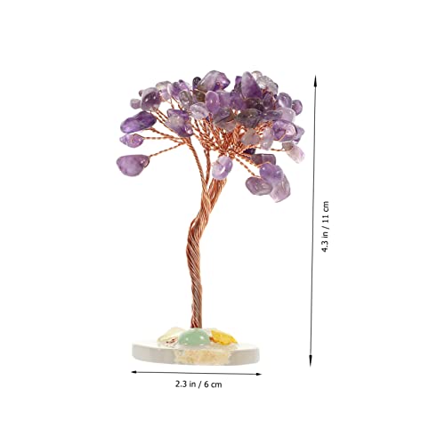 Warmhm 2 Stuks Kristallen Boom Decoraties Chinese Decoratie Eettafel Decoratie Huis Decoratie Geluksbrenger Bonsai Boom Edelsteen Bonsai Boom Bonsai Boom Desktop-Ornament - Afbeelding 8