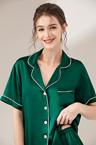 Image of LEPTON 100% Mulberry Silk Short Sleeve Pajama Set