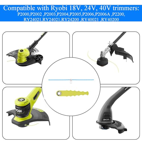 THTEN ACFHRL2 Weed Eater Bladed Head Spool Line Compatible with Ryobi 18V, 24V, and 40V String Trimmers, Fits for RY40210, RY40210A, ACFHRL2 with 6 Replacement Blades 28+10+4+1 by THTEN - Used condition - Image 4