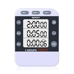 Digital Dual Kitchen Timer, Multiple Channels Countdown Timer